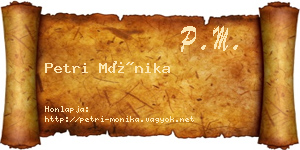 Petri Mónika névjegykártya