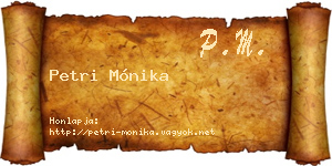Petri Mónika névjegykártya